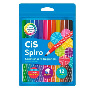 Canetinhas Hidrográficas C/12 Cores Spiro - CIS