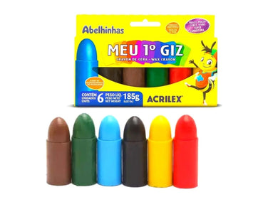 Meu Primeiro Giz c/ 6 Cores - Acrilex