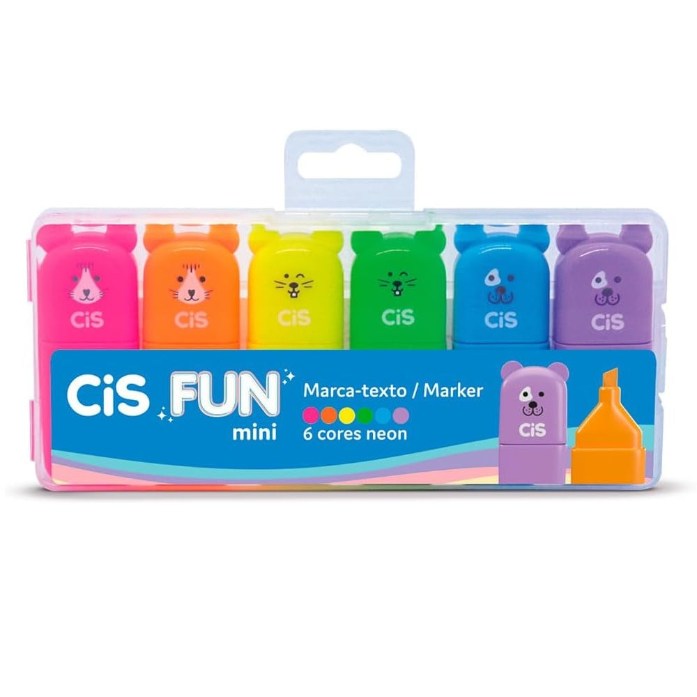 Marca-Texto CIS Fun Mini C/6 Cores