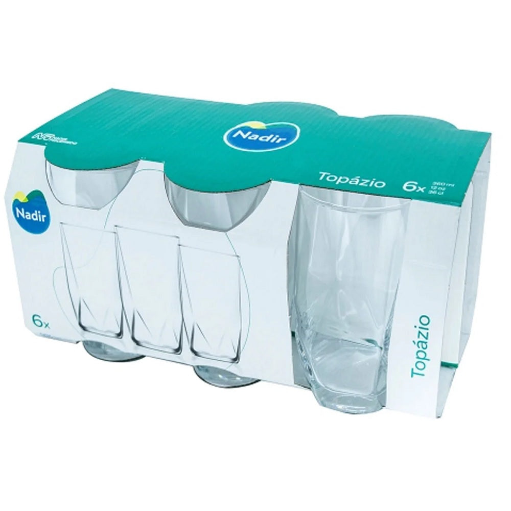 Jogo De Copos Topázio 360ml C/6 - Nadir