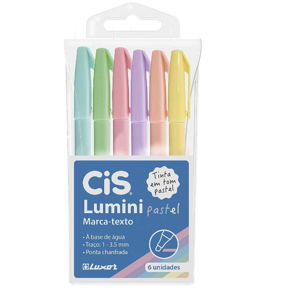 Kit Marca-Texto Pastel C/6 - CIS