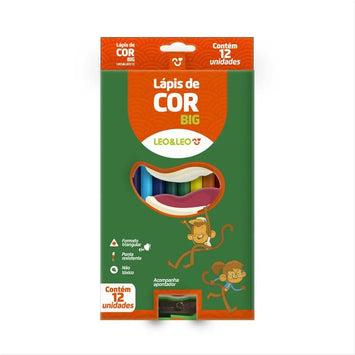 Lápis de Cor Jumbo c/12 - Leo&Leo