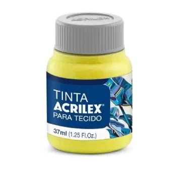 Tinta Tecido Fosca 37 ml  - Amarelo Limão