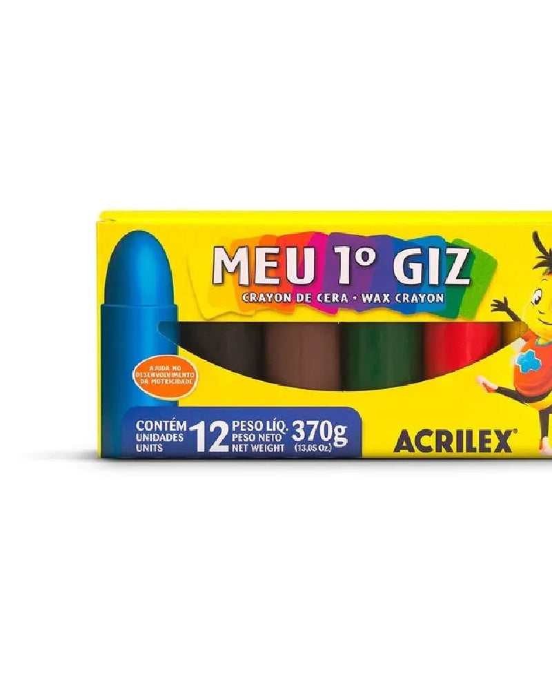 Meu Primeiro Giz c/ 6 Cores - Acrilex