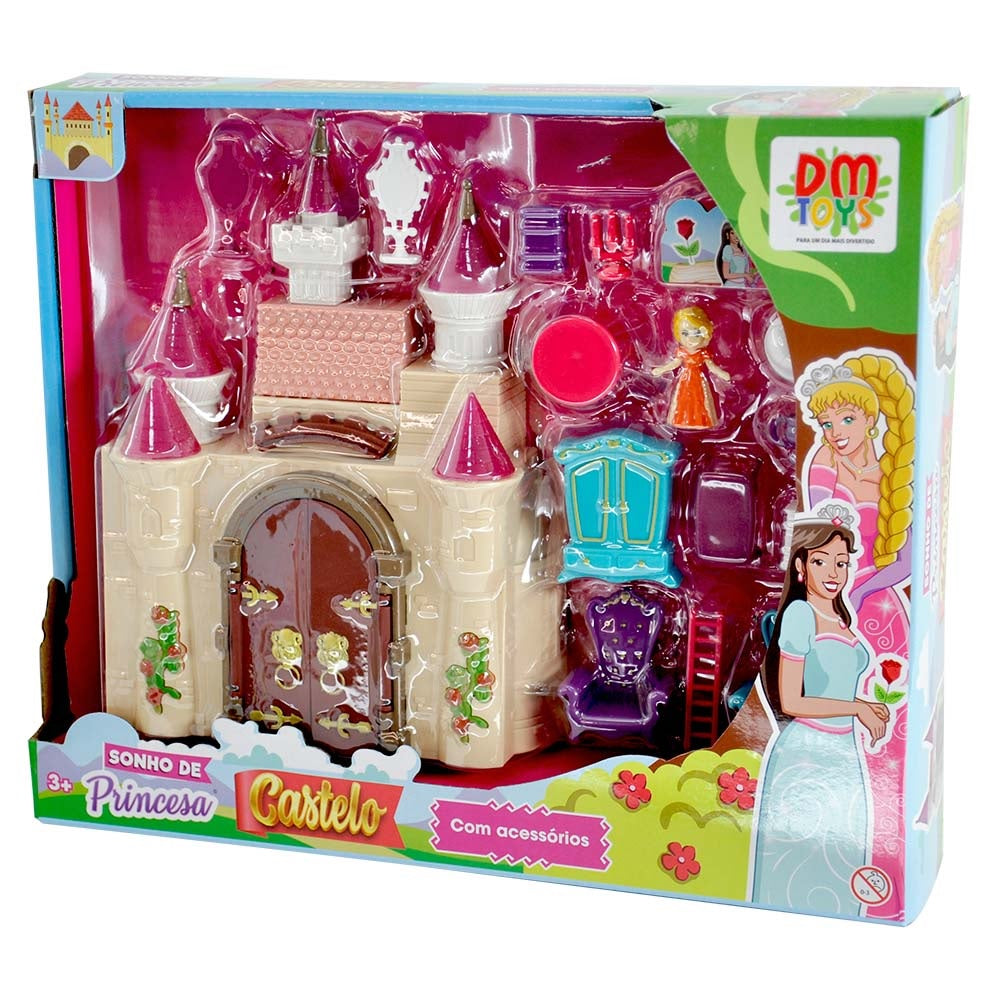 Brinquedo Sonho De Princesa Castelo Com Acessórios - DM Toys