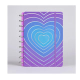 Caderno com Disco -  Coração Holografico