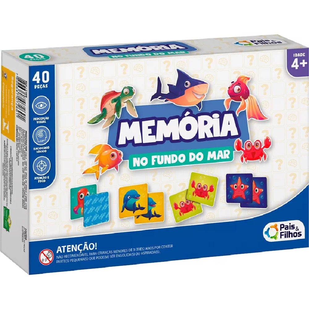 Brinquedo Jogo da Memória No fundo Do Mar - Pais & Filhos