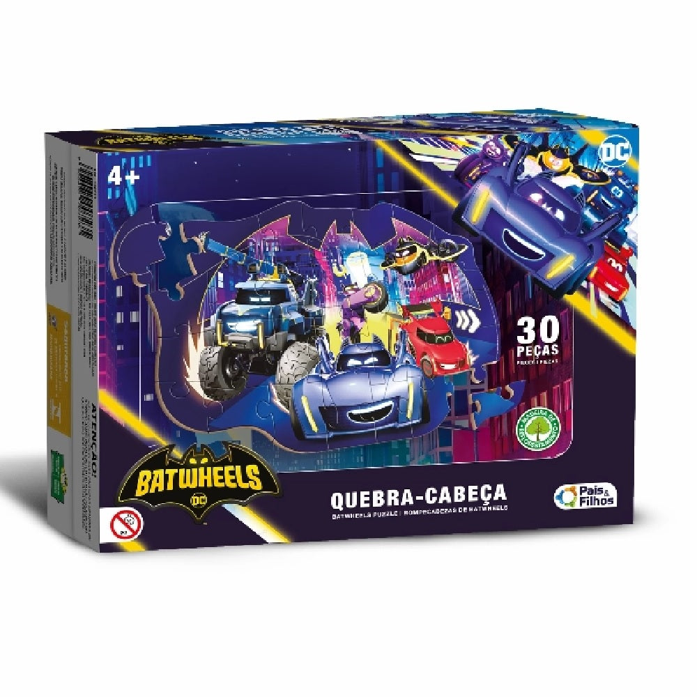 Brinquedo Quebra-Cabeça Batwheels C/30 Peças - Pais & Filhos