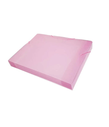 Pasta com Elástico 40mm Ofício - Rosa